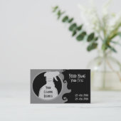 De grijze schoonmakende kaarten van de de visitekaartje (Staand voorkant)