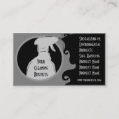 De grijze schoonmakende kaarten van de de visitekaartje (Achterkant)