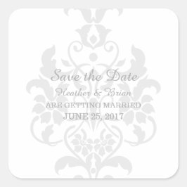 De grijze Subtle Damask bewaart de Stickers van de
