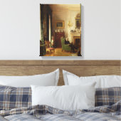 De grijze tekenruimte canvas afdruk (Insitu (Slaapkamer))