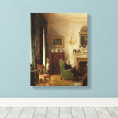 De grijze tekenruimte canvas afdruk (Insitu (Houten vloer))