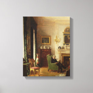 De grijze tekenruimte canvas afdruk