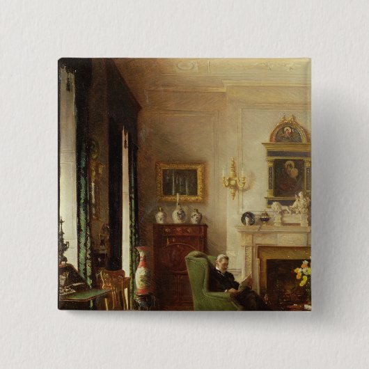 De grijze tekenruimte vierkante button 5,1 cm (Voorkant)