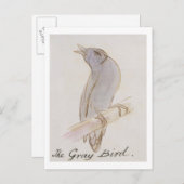 De grijze vogel uit 'zestien tekeningen van Comic  Briefkaart (Voorkant / Achterkant)