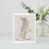 De grijze vogel uit 'zestien tekeningen van Comic  Briefkaart (Staand voorkant)