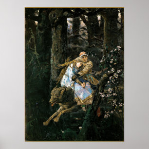 De Grijze Wolf Fantasy Art Poster afdrukken