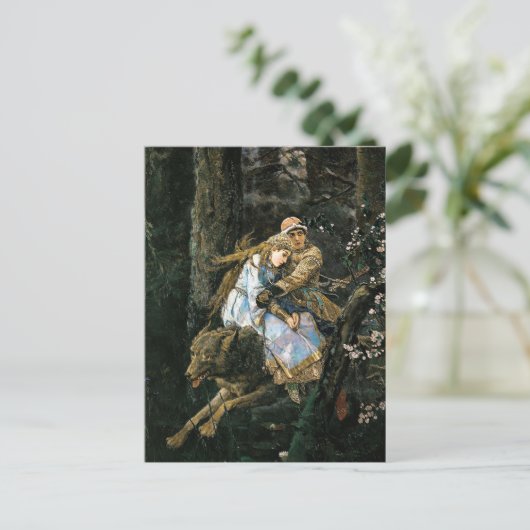 De Grijze Wolf Fantasy Kunst bepalen Briefkaart (Staand voorkant)