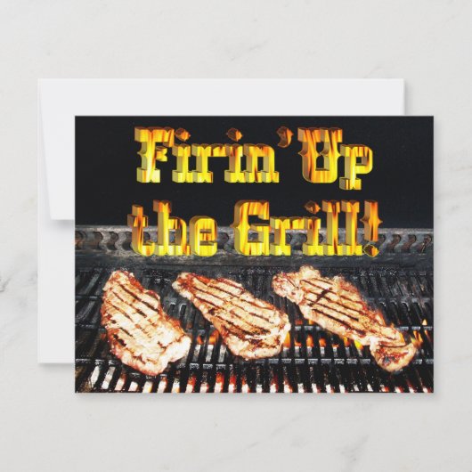 De grill aansteken! BBQ-feest Kaart (Voorkant)
