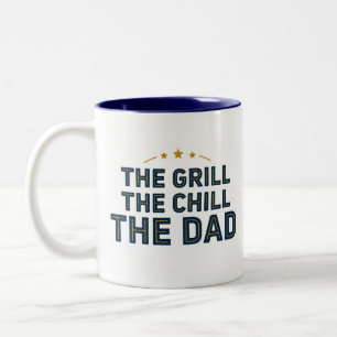 DE GRILL DE CHILL DE PAPA koffiemok Tweekleurige Koffiemok