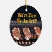 De Grill in brand steken. Keramisch Ornament (Rechts)