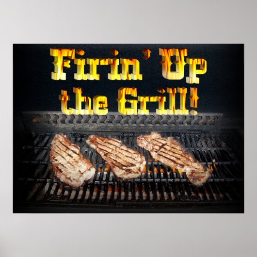 De Grill in brand steken. Poster (Voorkant)