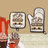 De Grill Master Dad's BBQ Vaderdag Keuken Ovenwant & Pannenlap Set