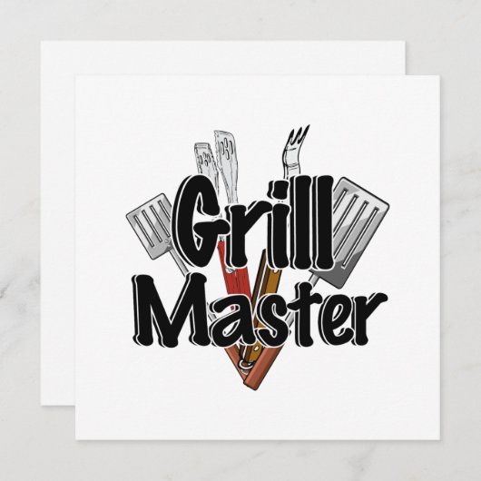 De Grill Master met BBQ Tools Kaart (Voorkant / Achterkant)