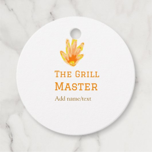 De grill master naam toevoegen tekst koken best ge bedankjes labels (Voorkant)