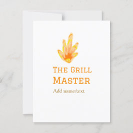 De grill master naam toevoegen tekst koken best ge briefkaart