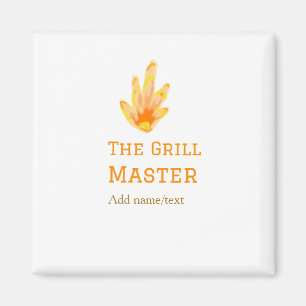 De grill master naam toevoegen tekst koken best ge magneet