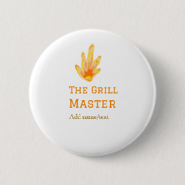 De grill master naam toevoegen tekst koken best ge ronde button 5,7 cm