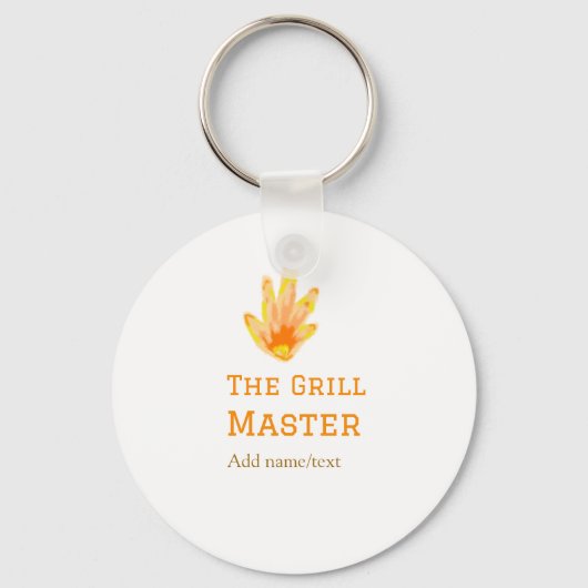 De grill master naam toevoegen tekst koken best ge sleutelhanger (Voorkant)