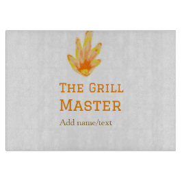 De grill master naam toevoegen tekst koken best ge snijplank