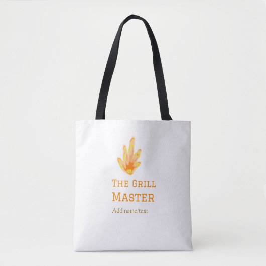 De grill master naam toevoegen tekst koken best ge tote bag (Voorkant)