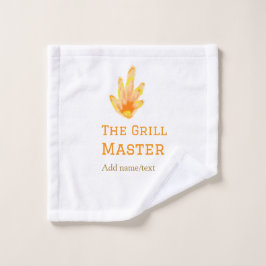 De grill master naam toevoegen tekst koken best ge washandje