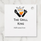 De grill master naam toevoegen tekst koken beste b bedankjes labels (Achterkant)