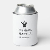De grill master naam toevoegen tekst koken beste b blikjeskoeler (Blikje Voorkant)