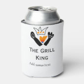 De grill master naam toevoegen tekst koken beste b blikjeskoeler (Blikje Voorkant)