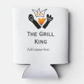 De grill master naam toevoegen tekst koken beste b blikjeskoeler (Achterkant)