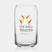 De grill master naam toevoegen tekst koken beste b blikvorm glas (Achterkant)