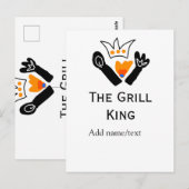 De grill master naam toevoegen tekst koken beste b briefkaart (Voorkant / Achterkant)