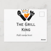 De grill master naam toevoegen tekst koken beste b briefkaart (Achterkant)
