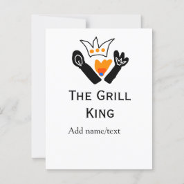 De grill master naam toevoegen tekst koken beste b briefkaart