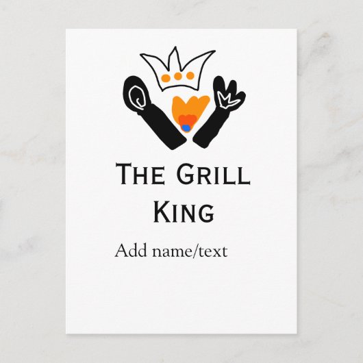 De grill master naam toevoegen tekst koken beste b briefkaart (Voorkant)