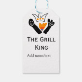 De grill master naam toevoegen tekst koken beste b cadeaulabel (Achterkant)