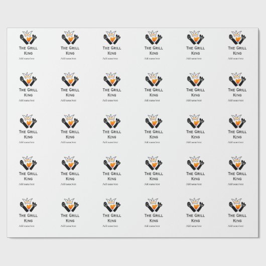 De grill master naam toevoegen tekst koken beste b cadeaupapier (Vlak)