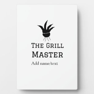 De grill master naam toevoegen tekst koken beste b fotoplaat