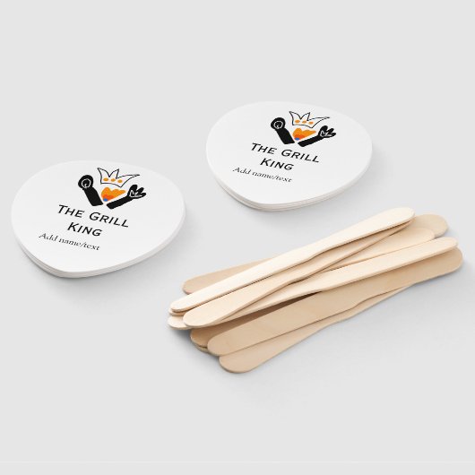 De grill master naam toevoegen tekst koken beste b handwaaier (Niet-gemonteerd)