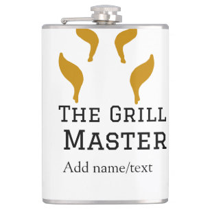 De grill master naam toevoegen tekst koken beste b heupfles