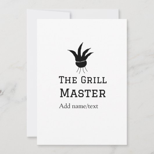 De grill master naam toevoegen tekst koken beste b kaart (Voorkant)