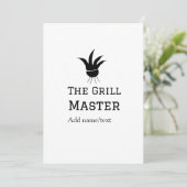 De grill master naam toevoegen tekst koken beste b kaart (Staand voorkant)