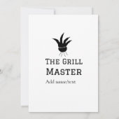 De grill master naam toevoegen tekst koken beste b kaart (Achterkant)