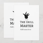 De grill master naam toevoegen tekst koken beste b kaart (Voorkant / Achterkant)