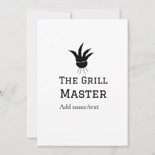 De grill master naam toevoegen tekst koken beste b kaart