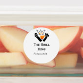 De grill master naam toevoegen tekst koken beste b labels (Aangebracht)