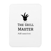 De grill master naam toevoegen tekst koken beste b magneet (Verticaal)