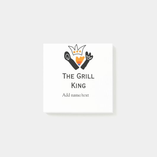 De grill master naam toevoegen tekst koken beste b post-it® notes (Voorkant)