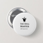 De grill master naam toevoegen tekst koken beste b ronde button 5,7 cm (Voorkant /achterkant)