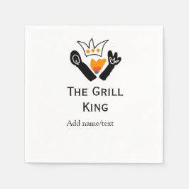 De grill master naam toevoegen tekst koken beste b servet