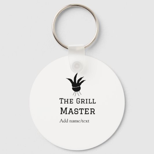 De grill master naam toevoegen tekst koken beste b sleutelhanger (Voorkant)